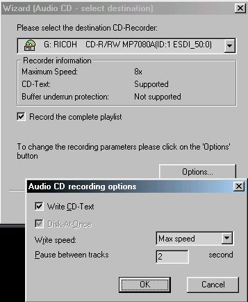 Alter Recording Parameters