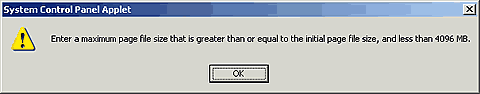 Virtual Memory Error Message - Users that have this problem on Windows XP are not going to see it again soon on 