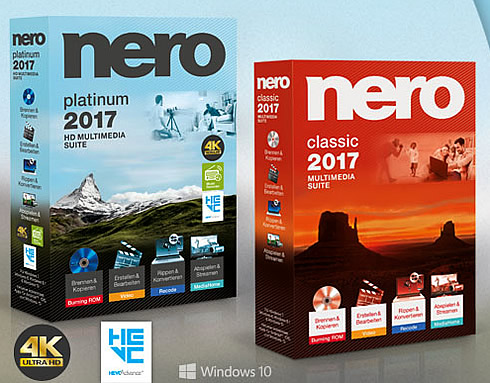 difference between nero 2017 classic and platinum