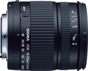 Sigma's 18-125mm F3.5-5.6 EX DC lens. Courtesy of Sigma, with modifications by Michael R. Tomkins.