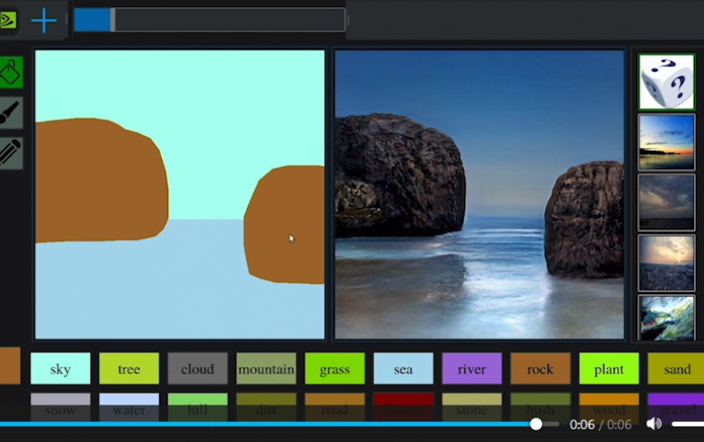 Nvidia Uses Deep Learning to Turn Doodles into Photorealistic Landscapes