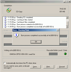 Cdrw-write test - click to enlarge