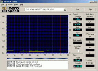 CDSpeed Write test - click to enlarge