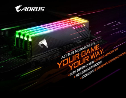 GIGABYTE Introduces the AORUS RGB MEMORY 16GB 3600MHz