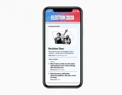 Apple News launches Coverage of the 2020 Presidential Election