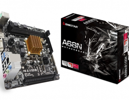 BIOSTAR Announces the A68N-2100K SoC Motherboard with an In-Built AMD Dual Core Processor