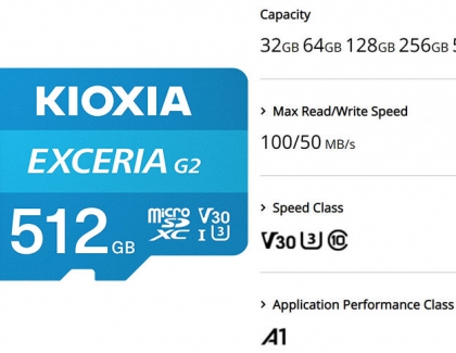 KIOXIA launches next-generation KIOXIA EXCERIA G2 microSD memory cards