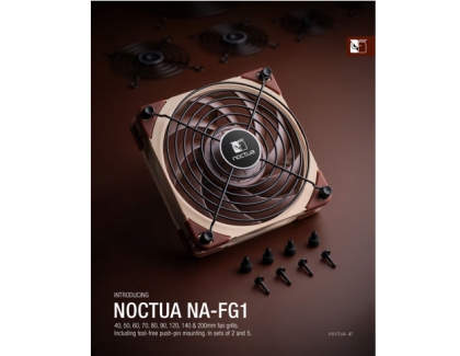 Noctua introduces NA-FG1 fan grills with offset push-pin mounting