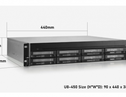 TERRAMASTER RELEASED 8-BAY SHORT DEPTH RACKMOUNT 10GBE NAS U8-450 SPACE-EFFICIENT DESIGN FOR 4K VIDEO EDITING