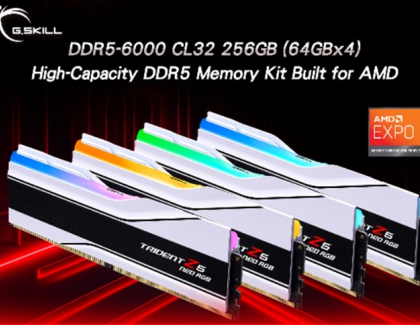 G.SKILL Reveals World's First Large Capacity 256GB (64GBx4) DDR5 U-DIMM Memory at DDR5-6000 CL32 Overclocked Speed