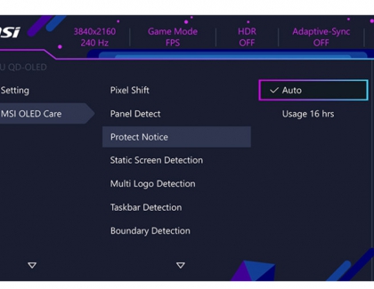 MSI Extends OLED Care 2.0 Panel Protect Function to 24 Hours
