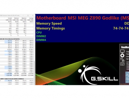 G.SKILL Showcases DDR5-9200 1.1V 16GBx2 High-Speed CU-DIMM Memory Kit