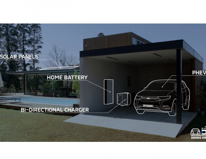 Mitsubishi DENDO DRIVE HOUSE System Shares Power Between Your Car and Home