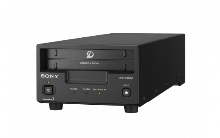 Sony's Optical Disc Archive Generation 3 Offers a Capacity of 5.5TB and 375MB/sec Transfer Speed per Drive