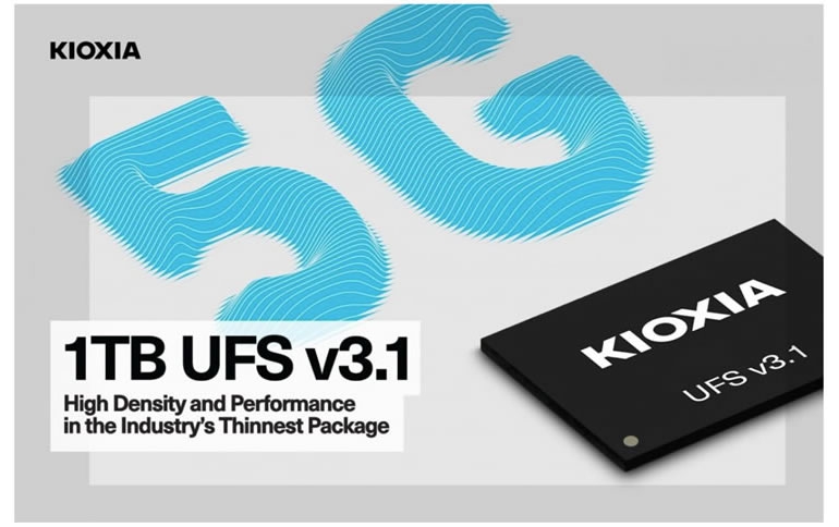 KIOXIA Announces Super Thin 1TB Ver 3.1 UFS Embedded Flash Memory Device