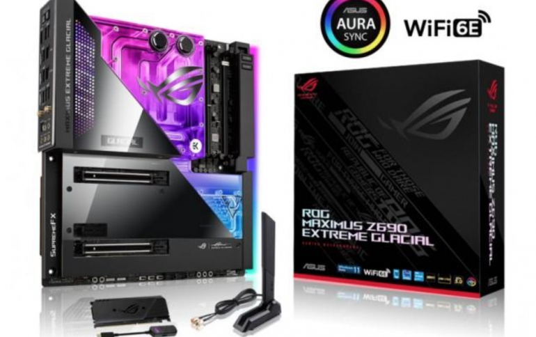 ASUS releases its ROG MAXIMUS Z690 EXTREME GLACIAL with an integrated water cooling block.