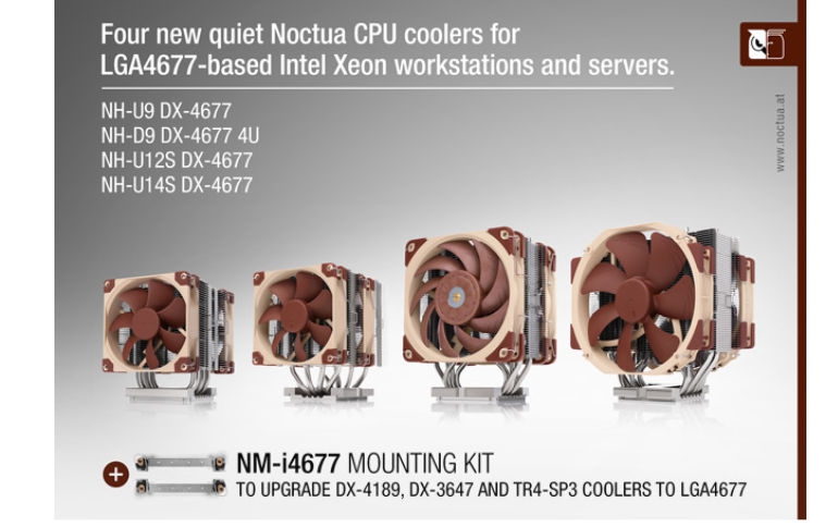 Noctua presents CPU coolers for Intel’s LGA4677 Xeon platform