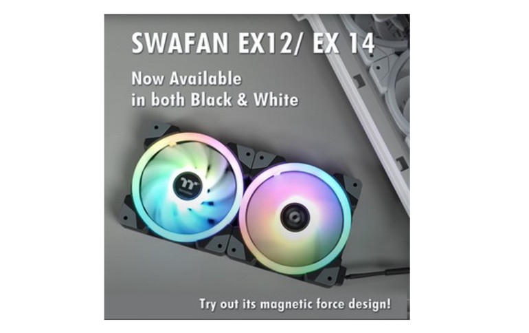 Thermaltake SWAFAN EX12 RGB PC Cooling Fan with Magnetic Force Design Now Available for Purchase