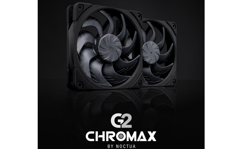 Noctua presents NF-A12x25 G2 chromax.black 120mm fans