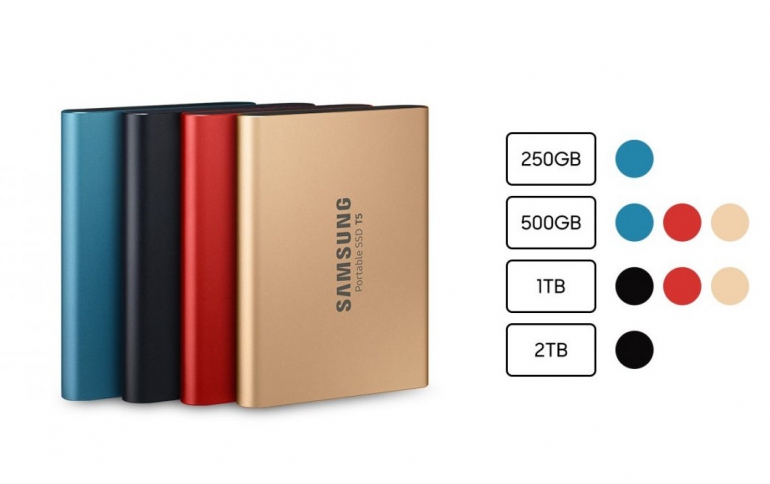 Samsung’s T5 Portable SSD Has New Colors