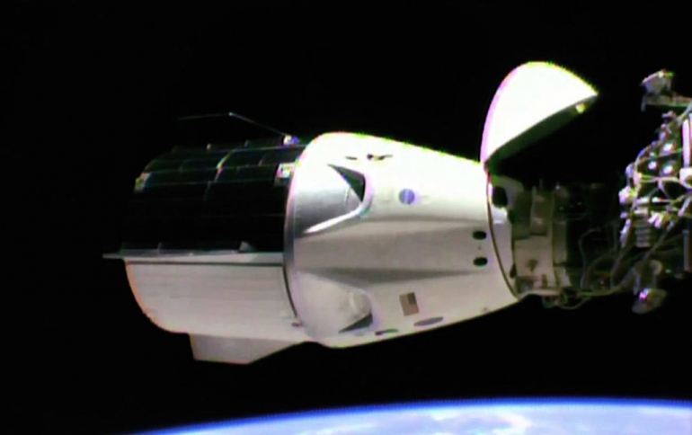 SpaceX Crew Capsule Docks with Space Station