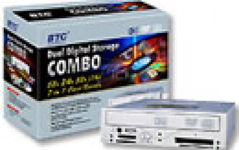 BTC announces 52x 7-in-1 card reader CDRW/DVD combo drive