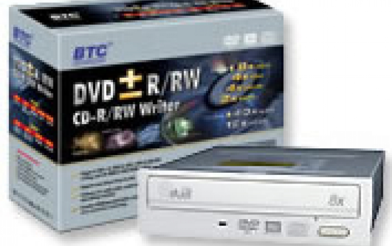 BTC announces 8x DVD dual writer